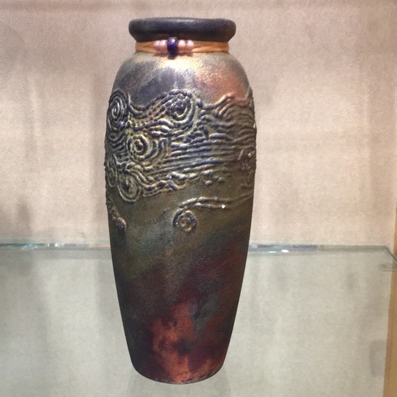 Starry night raku pottery - Picture 3 of 7